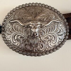 Cody James Leather Longhorn Belt Size 42